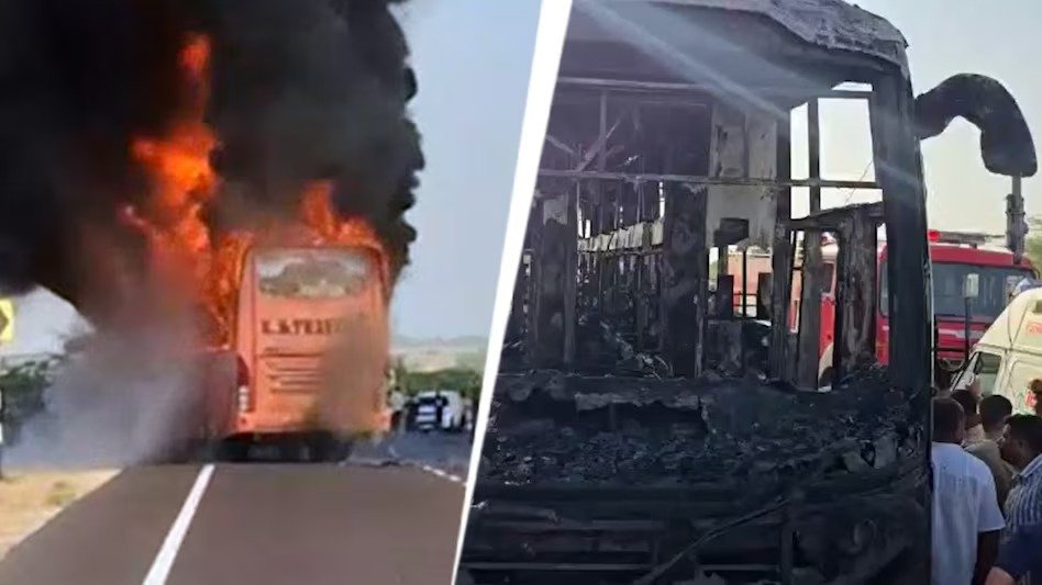 Jaisalmer Bus Fire Incident : शॉर्ट सर्किट से मचा कहर, 20 लोगों की दर्दनाक मौत, राष्ट्रपति और पीएम मोदी ने जताया शोक Jaisalmer Bus Fire Incident