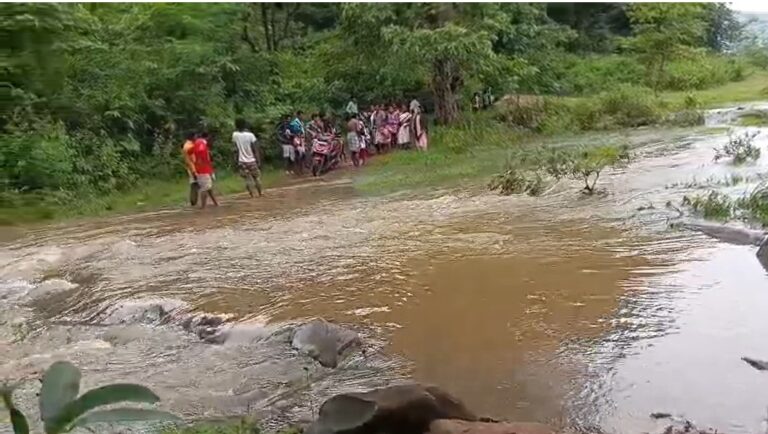 Jamshedpur News: गुडराघाटी नदी पर पुल की मांग को लेकर ग्रामीणों का प्रदर्शन, नदी में खड़े होकर प्रशासन और जनप्रतिनिधियों के खिलाफ जताई नाराजगी